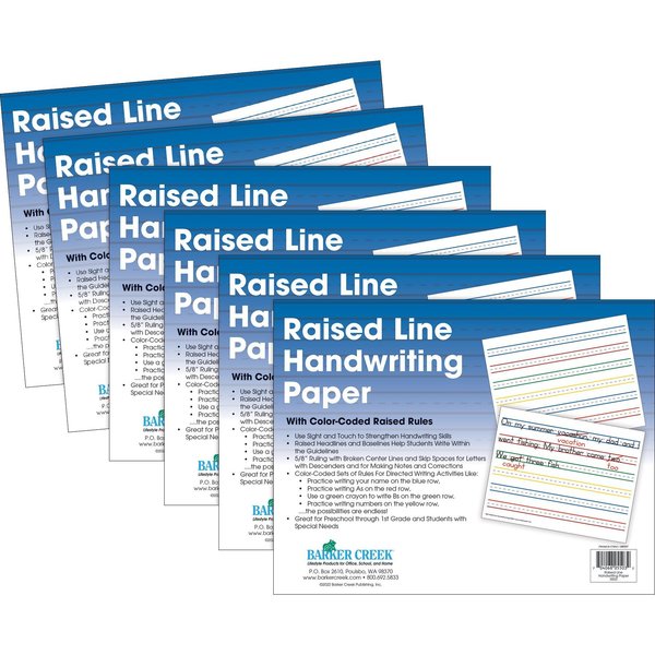 Barker Creek Raised Line Handwriting Paper, 300 sheets/Package 5503-06